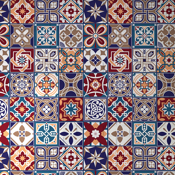 World Menagerie 15 cm x 15 cm PVC Mosaikfliesen Selbstklebend Saigon